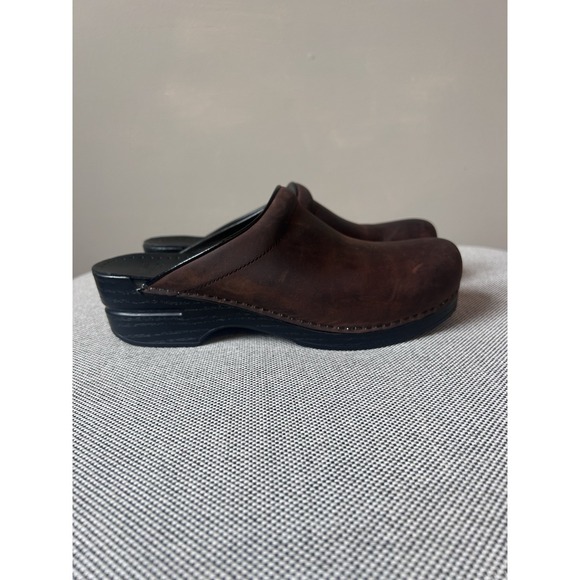 Dansko sonja clog 41 oiled brown leather nursing - Picture 12 of 12
